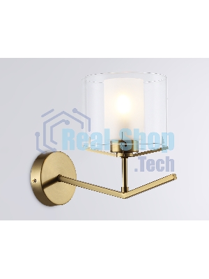 Настенный светильник Ambrella light LH57010 BS/FR латунь/белый матовый E14 max 40W 280*150*220