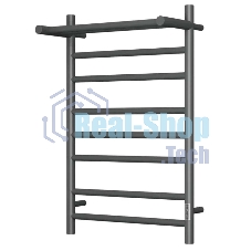 Полотенцесушитель электрический с полкой BAU Stil Shelf Gun Grey 50х80, 7 планок, универсальный, тем