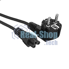Кабель питания ноутбуков ExeGate Power PC5-7,5P (Евровилка Schuko->С5) VDE-250V-3*0.5-CU, 6A, 0.75м