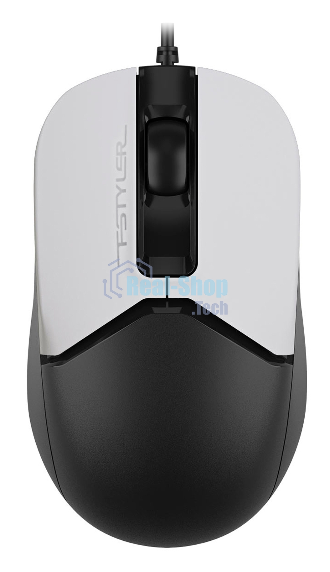 Мышь проводная A4Tech Fstyler FM12S белый/черный, 1200 dpi, USB, кнопки - 3