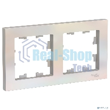 Рамка 2-м AtlasDesign универс. жемчуг SchE ATN000402