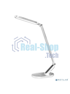 Настольный светильник Camelion KD-859 C01 белый LED (Свет-к наст.10Вт,230В,750лм,сенс.рег.ярк и цвет.темп,USB-5В,1А)