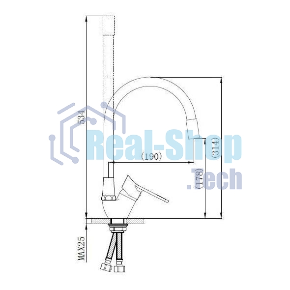 SL137GY-016F Смеситель для кухни, ø35