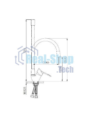 SL137GY-016F Смеситель для кухни, ø35