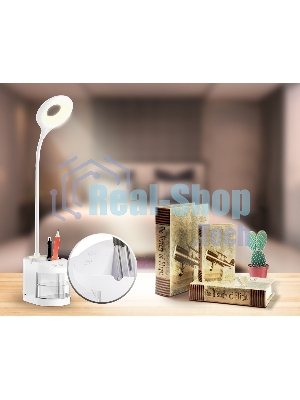 Настольная светодиодная лампа Ambrella light DE561 WH белый LED 4200K 4W