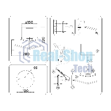 Настенный светильник Ambrella light LH57010 BS/FR латунь/белый матовый E14 max 40W 280*150*220