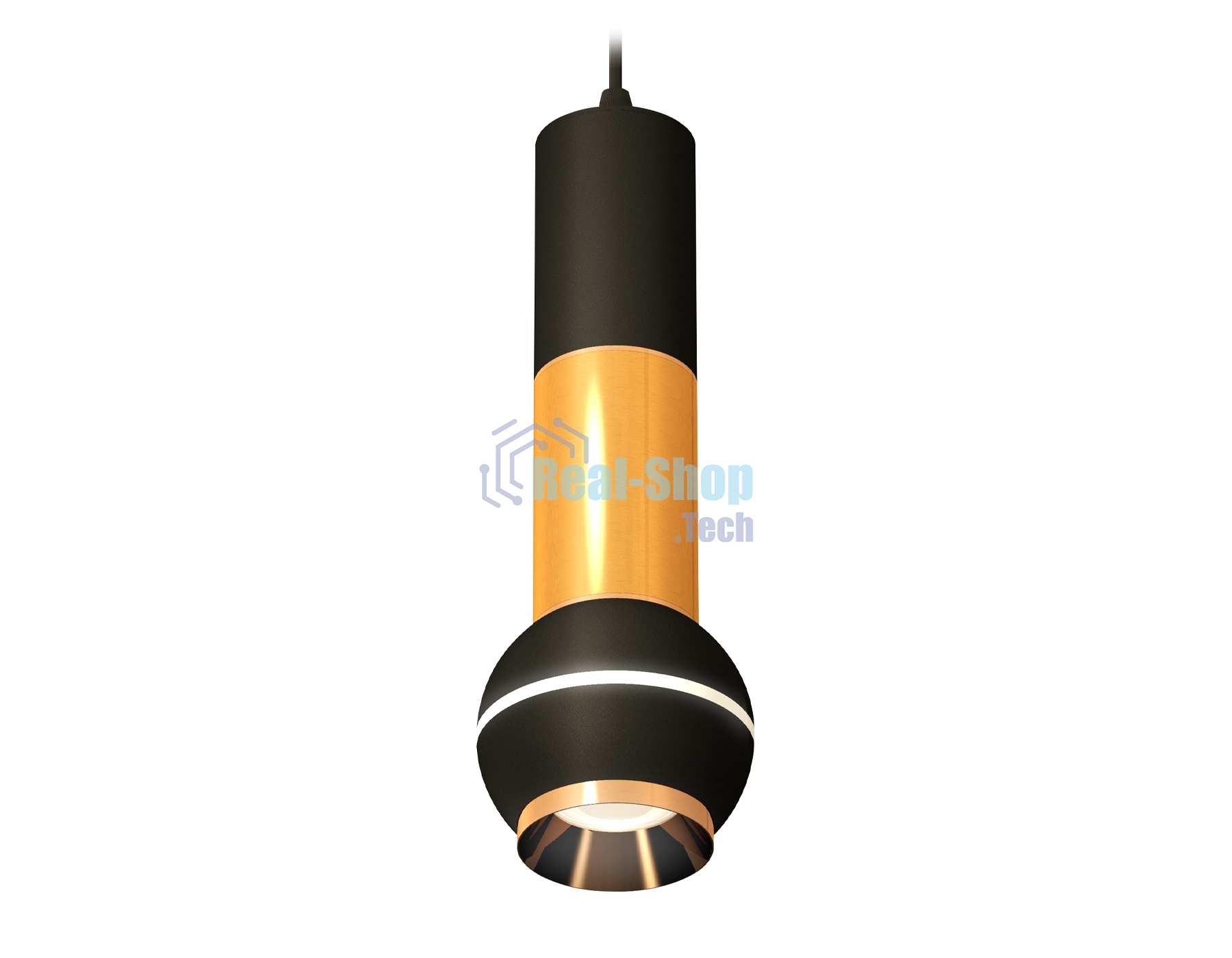 Светильник Ambrella XP1102030 SBK/PYG черный песок/золото желтое полированное MR16 GU5.3 LED 3W 4200K