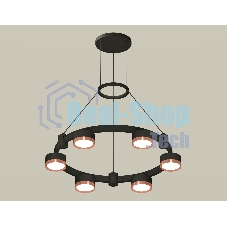 Светильник Ambrella light XR92051103/6 SBK/PPG черный песок/золото розовое полированное GX53 (A9205, C9232, N8126)