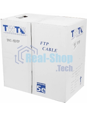 Кабель информационный Lanmaster TWT-5EFTP кат.5е SF/UTP общий экран в оплетке 4X2X24AWG PVC внутренний 305м серый