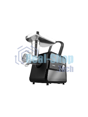 Мясорубка электрическая Centek CT-1623 серый, 2200 Вт, 2.2 кг/мин, реверс, защита от перегрузки, металлический лоток, насадки - 4
