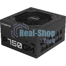 Блок питания Gigabyte P750GM (GP-P750GM), 750Вт, 80 PLUS Gold, 120мм, модульный, черный