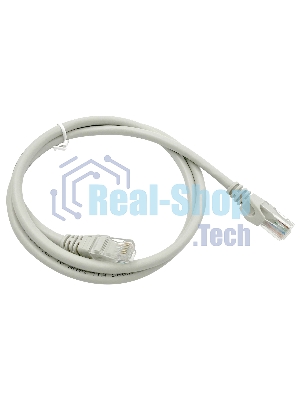 Патч-корд Buro UTP 4 пары cat6 CCA molded 1м серый RJ-45 (m)-RJ-45 (m)