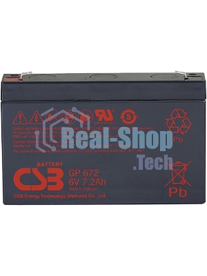 Батарея для ИБП CSB GP 672 (6V 7.2Ah)
