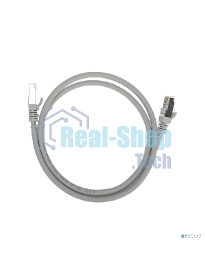 Патч-корд S/FTP Rexant CAT 6A (10G), RJ45-RJ45, 28AWG, LSZH, серый, 1м