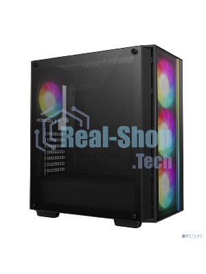 Компьютерный корпус Deepcool MATREXX 55 MESH V4 без БП, боковое окно (закаленное стекло), 3xARGB LED 140мм вентилятора спереди, 1xARGB LED 120мм вентилятор сзади, черный, ATX