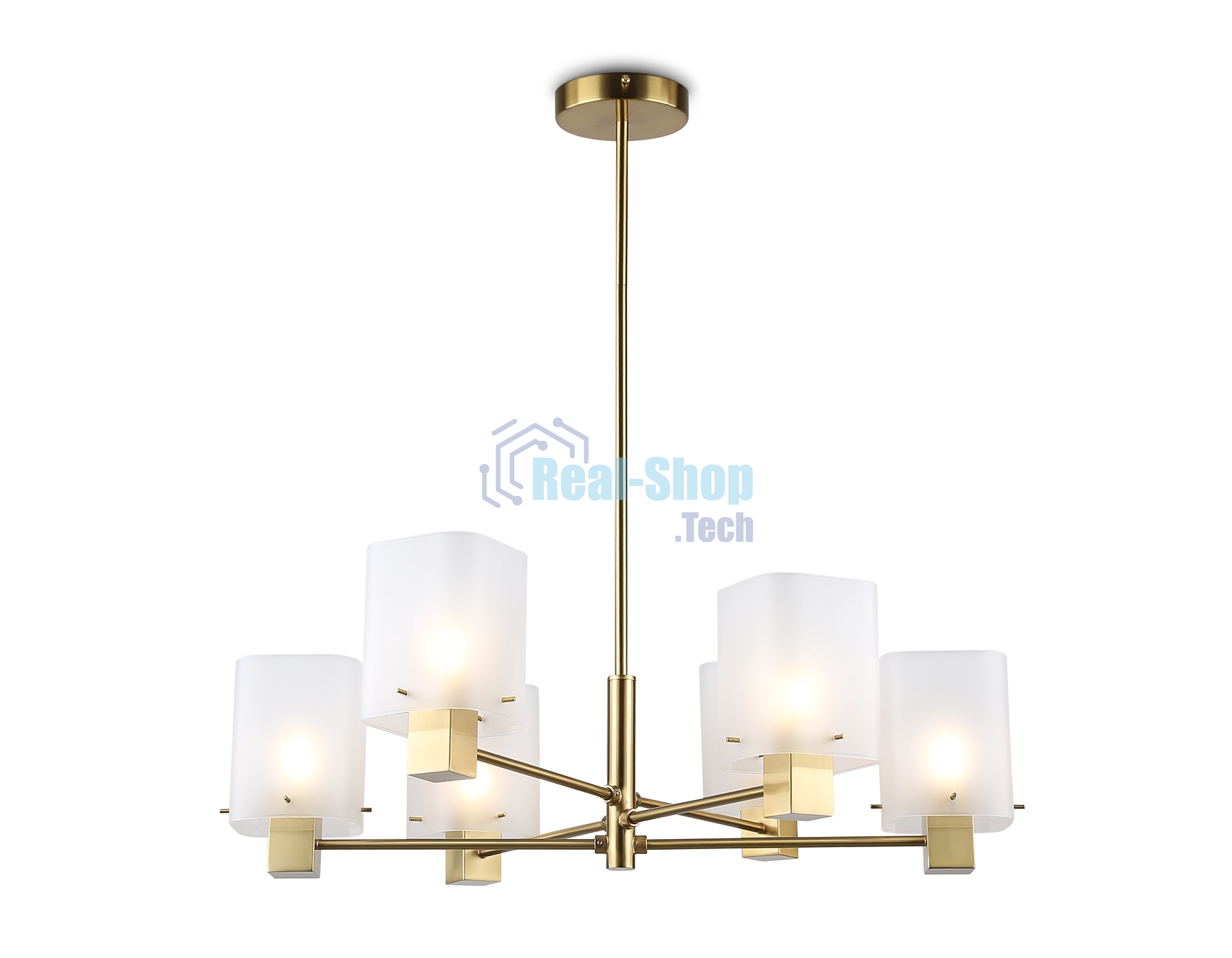 Люстра Ambrella light LH57031/6 BS/SM латунь/дымчатый E14/6 max 40W D690*690