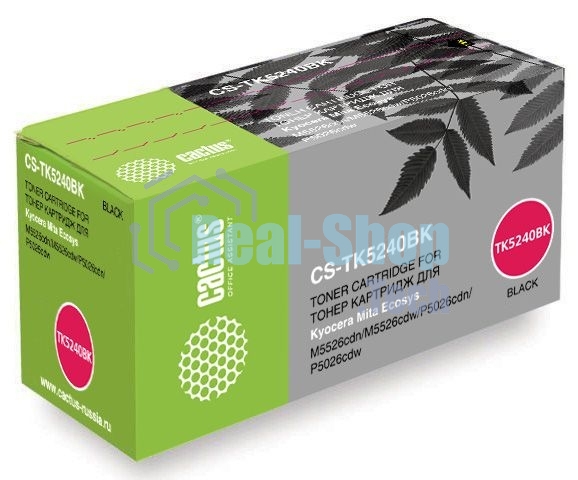Картридж лазерный Cactus CS-TK5240BK черный (4000 стр.) для Kyocera Ecosys M5526cdn/M5526cdw/P5026cdn/P5026cdw