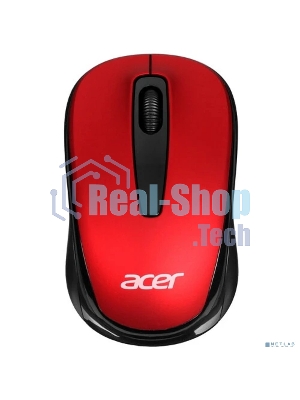 Мышь беспроводная Acer OMR136 красный, 1000 dpi, радиоканал, USB, кнопки - 3