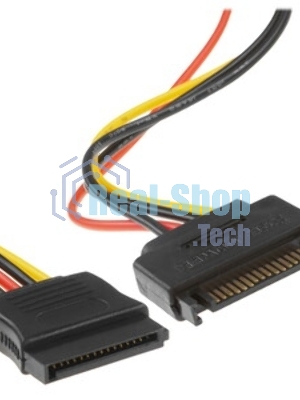 Удлинитель кабеля питания SATA Cablexpert CC-SATAMF-01, 15pin(M)/15pin(F), 30 см