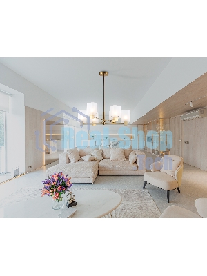 Люстра Ambrella light LH57031/6 BS/SM латунь/дымчатый E14/6 max 40W D690*690