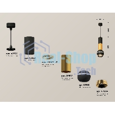 Светильник Ambrella XP1102030 SBK/PYG черный песок/золото желтое полированное MR16 GU5.3 LED 3W 4200K