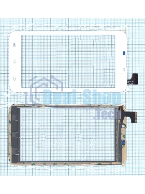 Сенсорное стекло (тачскрин) Explay Tab mini. белое