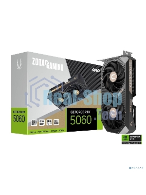 Видеокарта Zotac RTX 5060 AMP 8Gb GDDR7 128bit 3xDP HDMI 2FAN MEDIUM PACK