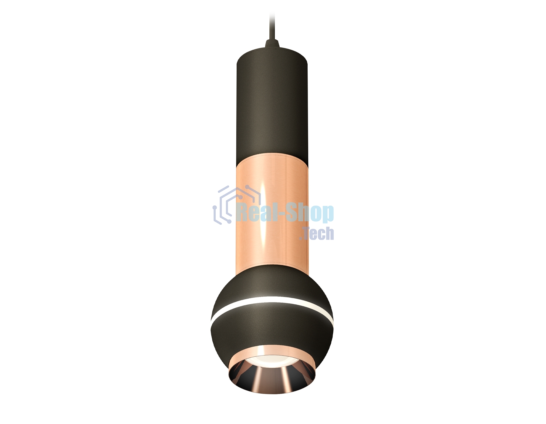Светильник Ambrella XP1102040 SBK/PPG черный песок/золото розовое полированное MR16 GU5.3 LED 3W 4200K