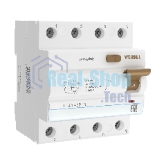 Устройство защитного отключения Werkel 3P+N 40 A 30 mА  АС  6 kА W914P406