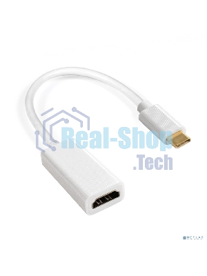 Кабель-адаптер Type-C-HDMI ExeGate EX-CM-HDMI2F-0.1 (USB Type-C/19F, 4K@120HZ 8K@ 30Hz, 0,1м)