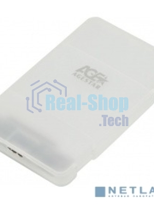 Внешний корпус для HDD/SSD AgeStar 3UBCP3 SATA пластик белый 2.5