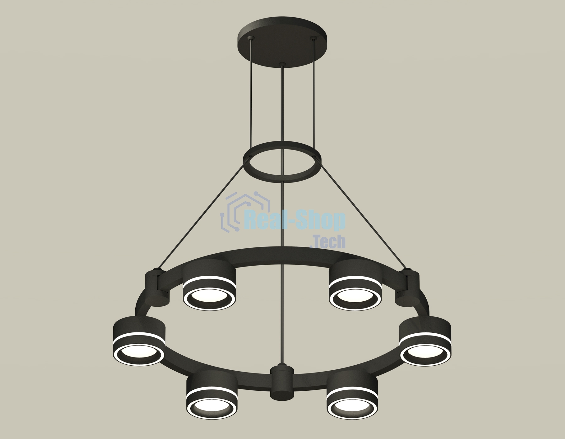 Светильник Ambrella light XR92051201/6 SBK/FR черный песок/белый матовый GX53  (A9205, C9232, N8434)