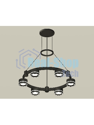 Светильник Ambrella light XR92051201/6 SBK/FR черный песок/белый матовый GX53  (A9205, C9232, N8434)