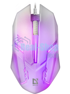 Мышь проводная Defender Cyber MB-560L белый, 1200 dpi, USB, кнопки - 3