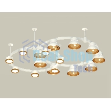 Светильник Ambrella light XR92211110/16 SWH/PYG/CL белый песок/золото желтое полированное/прозрачный GX53