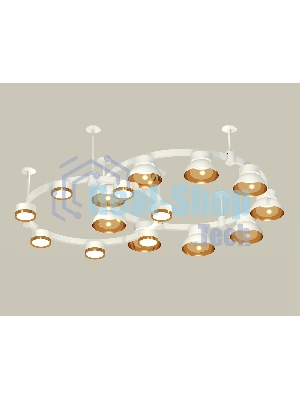 Светильник Ambrella light XR92211110/16 SWH/PYG/CL белый песок/золото желтое полированное/прозрачный GX53