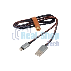 Кабель Rexant USB кабель для iPhone 5/6/7 моделей, шнур в джинсовой оплетке