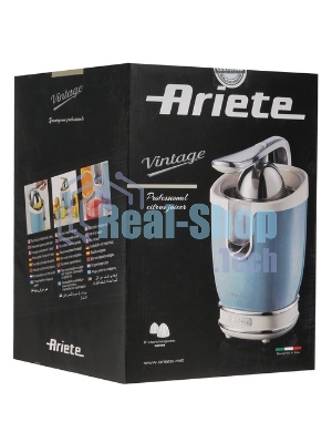 Соковыжималка Ariete 0413/05 Vintage голубой, цитрусовая, 85 Вт, 600 мл, механическое