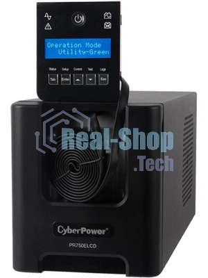 Источник бесперебойного питания CyberPower PR750ELCD 750 ВА/675 Вт/USB/RJ-11/RJ-45/6 x IEC 320 C13 (компьютерная)