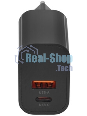 Сетевое зарядное устройство Buro BUWD1 3A PD+QC черный