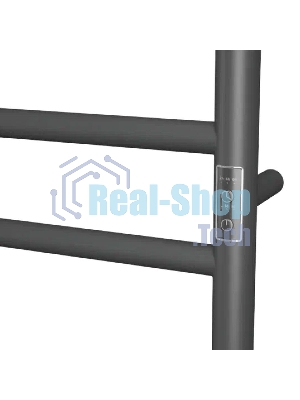 Полотенцесушитель электрический с полкой BAU Stil Shelf Gun Grey 50х80, 7 планок, универсальный, тем