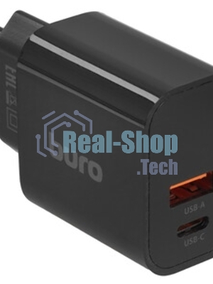 Сетевое зарядное устройство Buro BUWD1 3A PD+QC черный