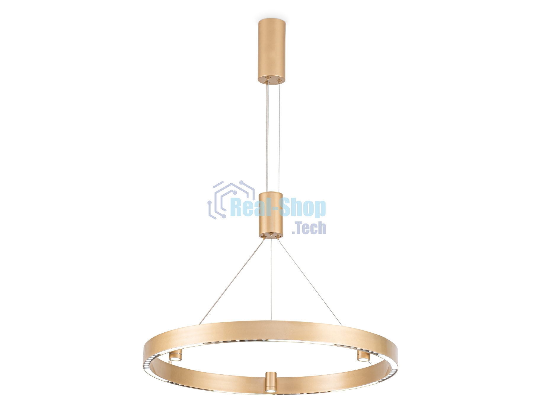 Подвесной светодиодный светильник Ambrella light FL5846/1+3 GD золото 40W 3000K/4200K/6400K D600*1200 (без ПДУ)
