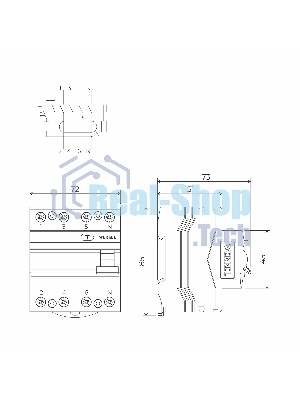 Устройство защитного отключения Werkel 3P+N 25 A 30 mА  АС  6 kА W914P256