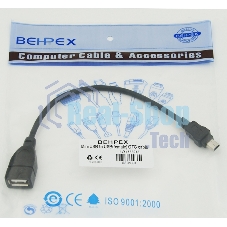 Кабель USB Behpex OTG USB(f)/miniUSB (0.2м)