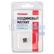 Неодимовый магнитный прямоугольник Rexant 10х10х3 мм с зенковкой 6х3,5 мм (упаковка 3 шт.)