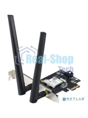 Сетевой адаптер ASUS PCE-AX1800 WIFI 802.11ax, 2402 + 574Mbpsб PCI-E Adapter, 2 антенны; 90IG07A0-MO0B00