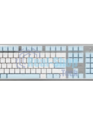 Клавиатура проводная A4Tech Fstyler FS100 Neon, USB, синий/белый