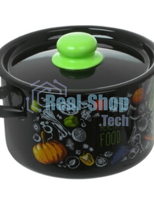 Кастрюля Appetite 1RD221М Healthy food с крышкой, эмалированная сталь 5,5 л