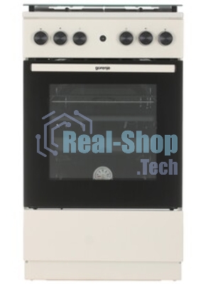 Плита газовая Gorenje GG5A21BEF бежевый, конфорок 4 газовых, духовка 70 л, 50 см x 85 см x 59.4 см